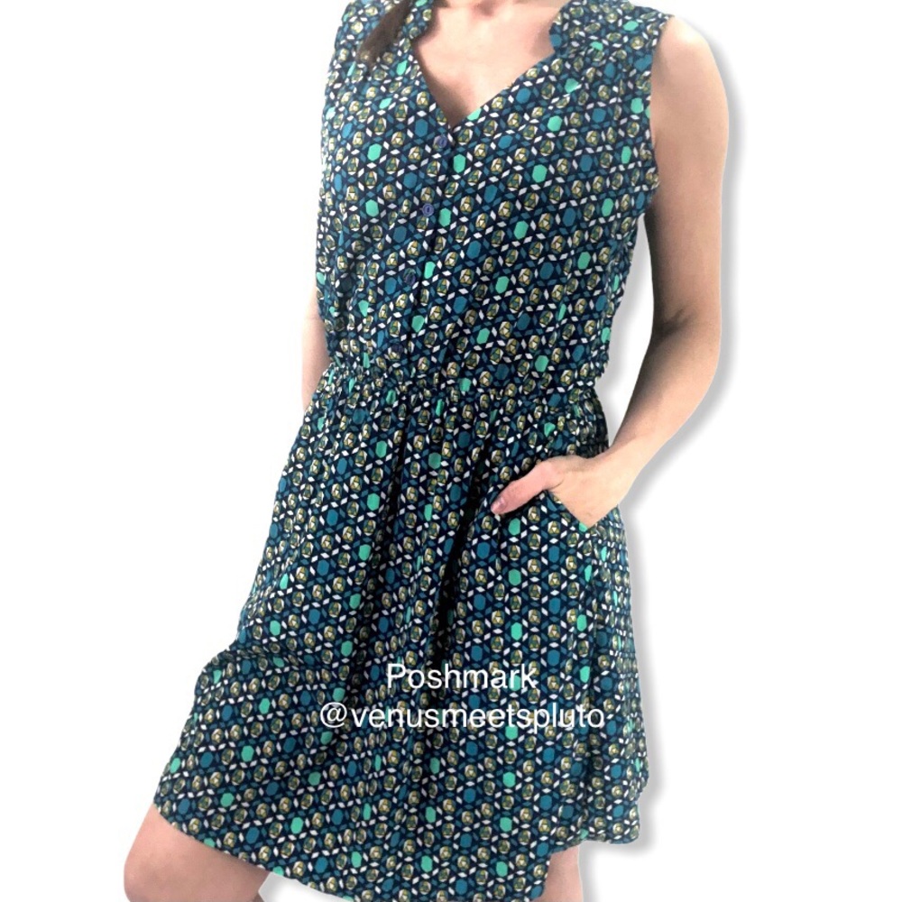 Stitchfix 41 Hawthorn Geometric dress Sz S A-line - Picture 1 of 8